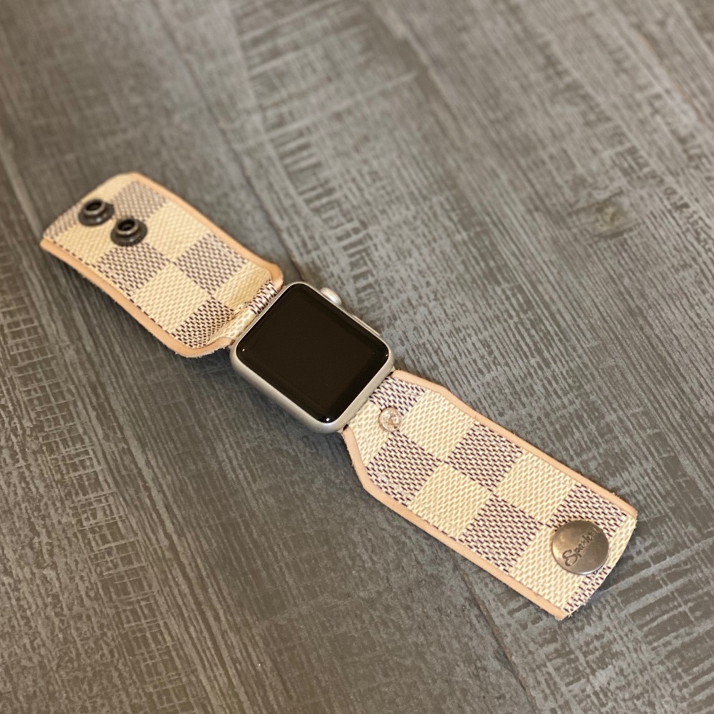 Louis Vuitton Damier Azur Apple Watch Bow Band